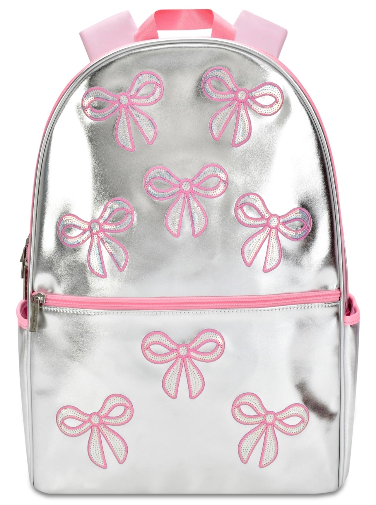Silver Sequin Bows Backpack
