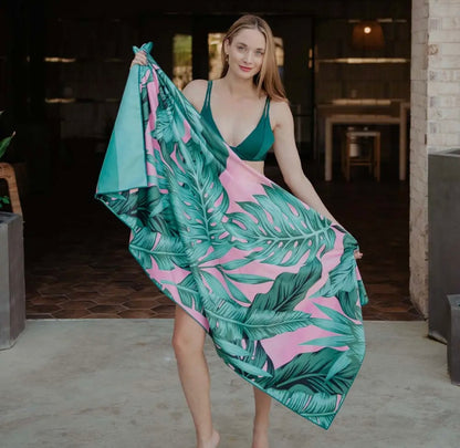 Tropical Leaves Quick Dry Towel
