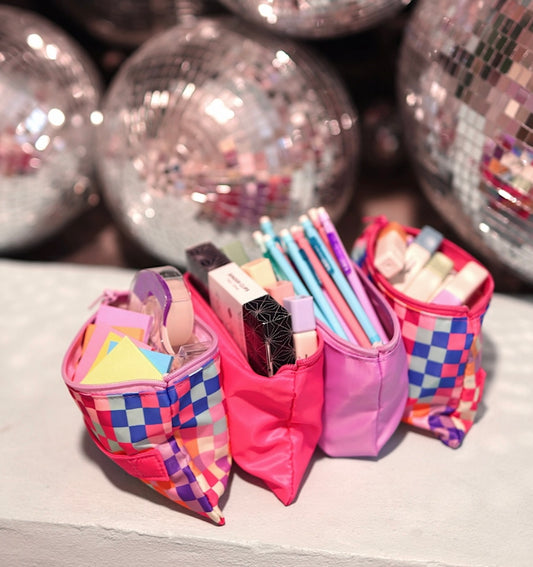 Jadelynn Brooke Expandable Organizer Happy Checkered