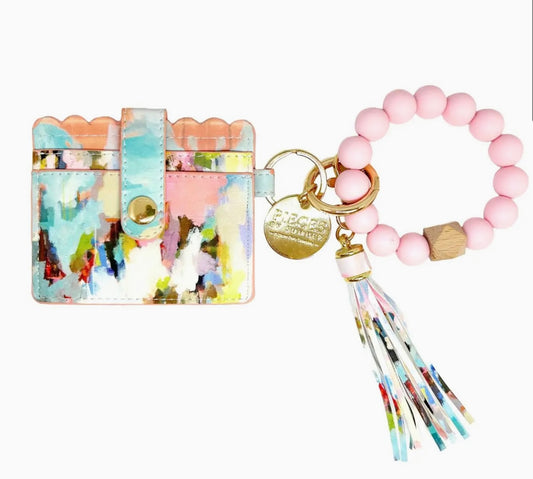 Laura Park Brooks Avenue Keychain Wristlet Wallet