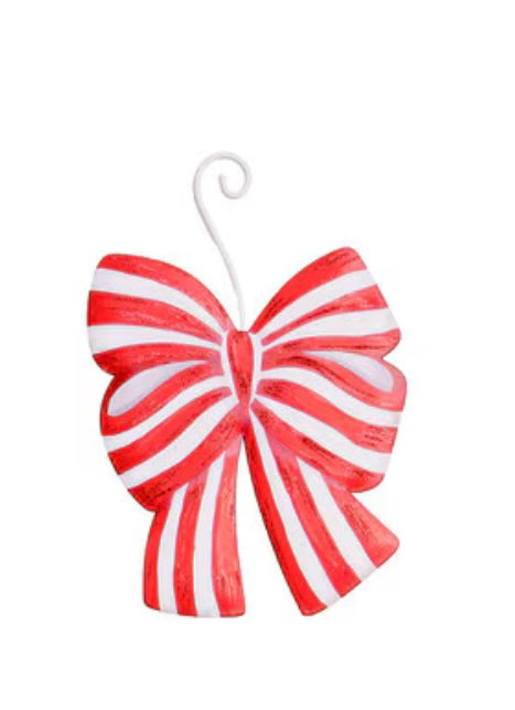 Round Top Red Bow Ornament