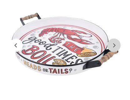 Crawfish Good Times Boil Enamel Tray