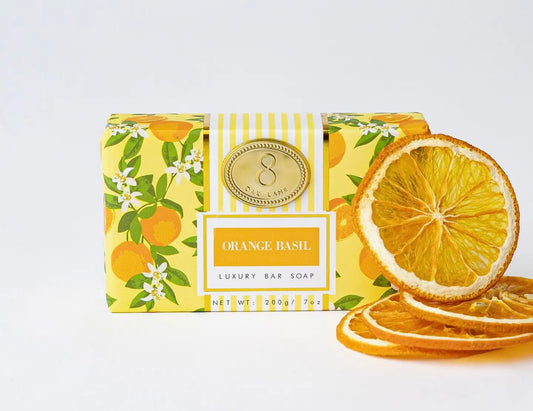 Orange Basil Wrapped Bar Soap