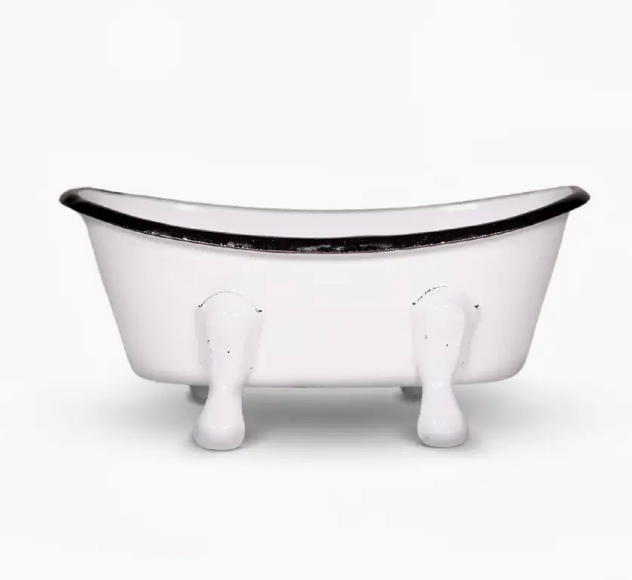 Finch Berry Farmhouse White Metal Bathtub Soap Dish